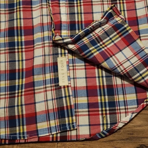 Five Four Men's Long Sleeve Plaid Shirt Dressy Multicolor Size Large - Picture 5 of 11